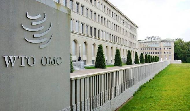 The World Trade Organization headquarters in Geneva, Switzerland. (AP-Yonhap)