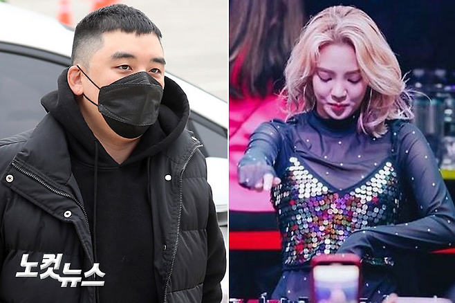'버닝썬 게이트'로 물의를 빚은 그룹 빅뱅 전 멤버 승리(왼쪽)와 DJ 중인 소녀시대 효연(오른쪽). 박종민 기자·김상교 씨 인스타그램 캡처