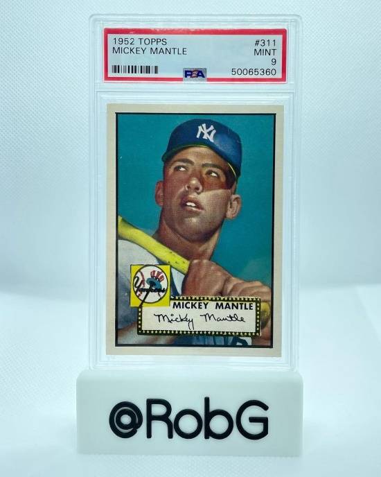 세계에서 가장 비싼 스포츠 카드가 된 톱스 1952년 맨틀 카드