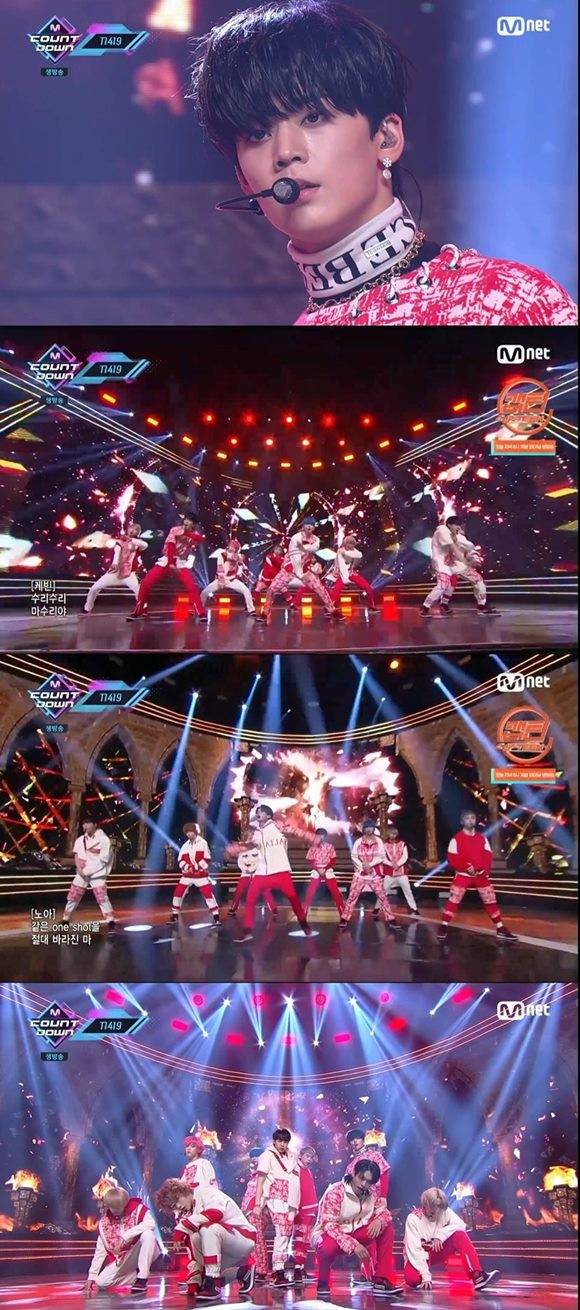 신인 보이그룹 T1419가 '엠카운트다운'에서 데뷔곡 무대를 펼쳐 호평받았다. /Mnet 엠카운트다운 화면 캡처