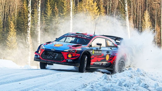 현대차의 WRC 랠리카 'i20'. 사진 = 현대차