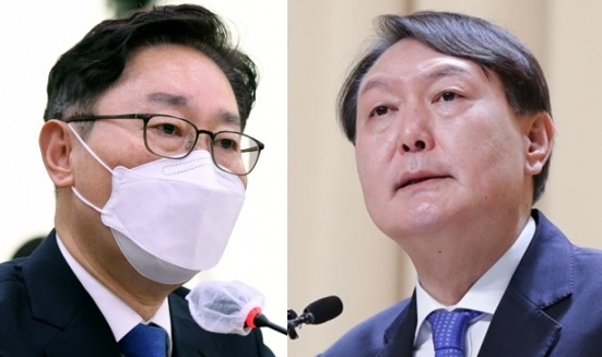박범계 법무부 장관 후보자 vs 윤석열 검찰총장 - 연합뉴스