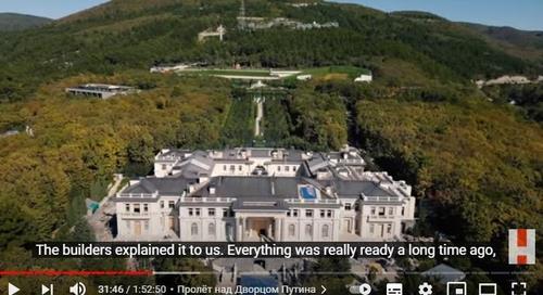 나발니가 공개한 '푸틴 궁전' 항공 사진 ['반부패재단' 유튜브 영상 캡처]