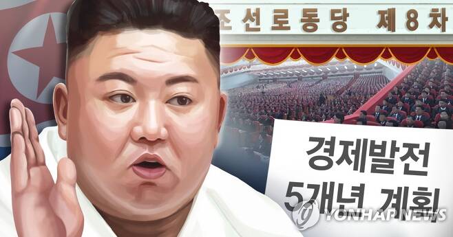 북한 내년 1월 국가경제발전 5개년 계획 발표 (PG) [김민아 제작] 일러스트