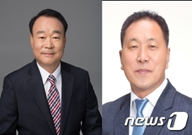 옥천농협 조합장 재선거 후보 임락재씨(왼쪽)와 류영훈씨 © 뉴스1