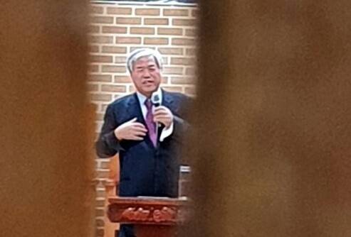 지난 19일 전주의 한 교회에서 말하는 전광훈 목사. 연합뉴스