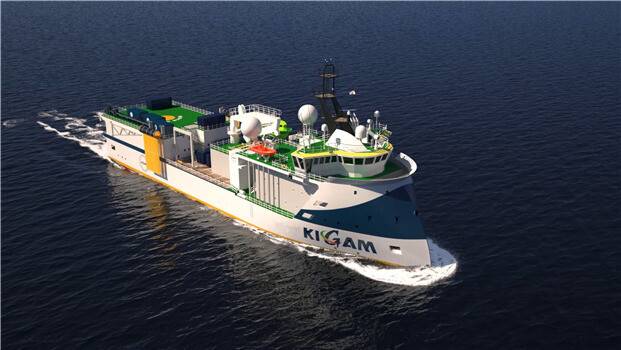 2024년 인도 예정인 신규 해저자원 물리탐사연구선 그림(예상도). 산업부 제공