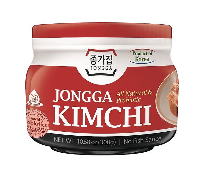 Korean general foods company Daesang’s Jongga packaged kimchi product for overseas export (Daesang)