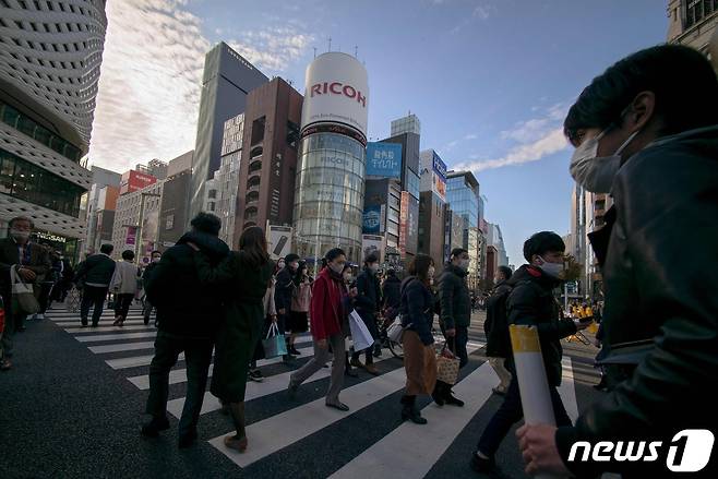 일본 도쿄 긴자거리 전경 © AFP=뉴스1