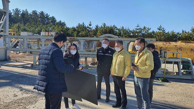 포항지열발전소 현장 점검. 경북도 제공