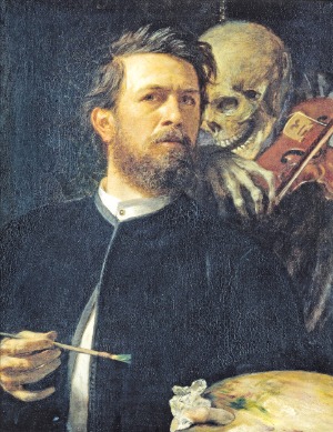 바이올린을 연주하는 죽음과 함께 있는 자화상 
1872년, 알테 내셔널갤러리(베를린) 소장