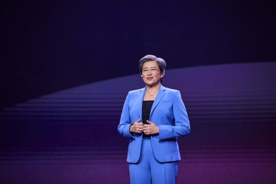AMD CEO 리사 수 박사가 CES 2021에서 기조연설을 하고 있다. AMD제공