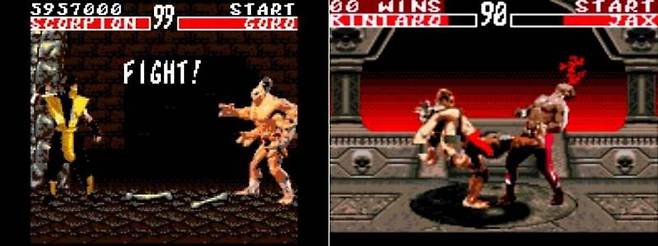 (이정도의 이식도를 보이다니! 게임기어의 흐린 LCD와 만나 더 이식도가 좋게만 느껴진 모탈컴뱃)