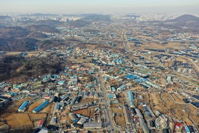 24일 신규 공공택지로 지정된 경기 광명시흥 일대. 뉴스1
