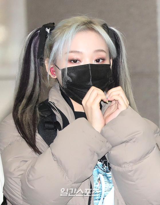 Gahyeon of group Dreamcatcher attends the pre-recording of The show in the comment at the MBC Dream Center in Ilsan, Gyonggi Province on the morning of the 25th.