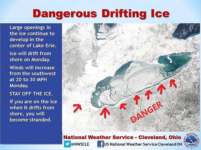 이리호 중심부에 '구멍' 생겨 위험하다고 알린 미국 기상청