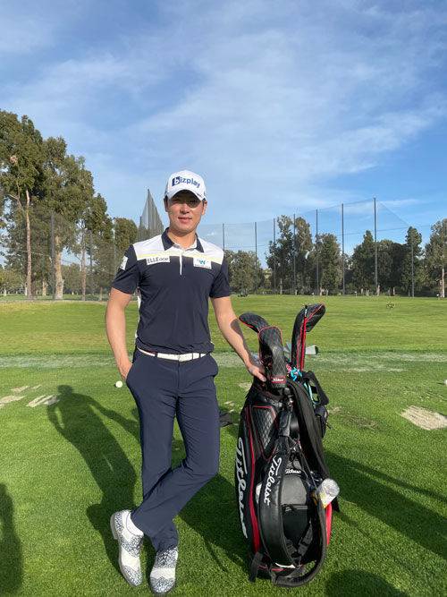 미국 골프장에서 찍은 기념사진