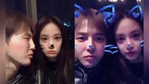 /사진=더빙 어플을 통해 유출된 것으로 추정되는 지드래곤과 이주연의 모습