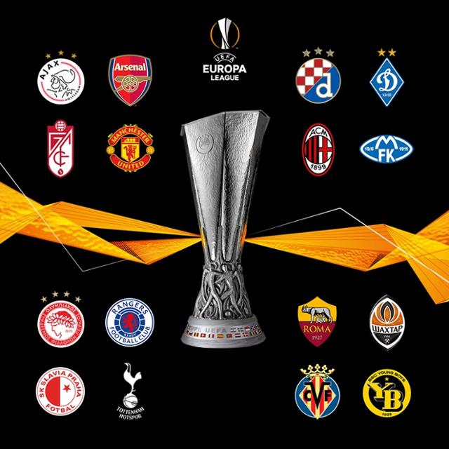 유로파리그 16강 팀. 유럽축구연맹 제공