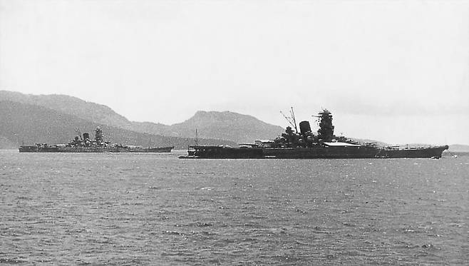 일본제국 해군이 미 해군과의 해전에서 연전연패를 거듭하면서 전함 야마토와 무사시는 활약할 기회를 잃게 된다. 사진=미 해군