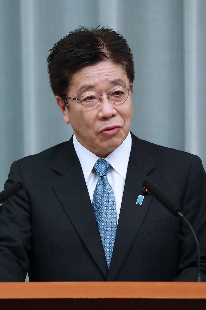가토 가쓰노부 일본 관방장관 (사진=AFP)