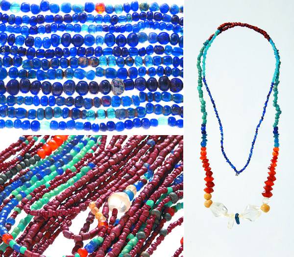 왼쪽 위에서부터 시계반대방향으로 신라(황남대총) 출토, 백제(오산 수청동)출토, 가야(김해 양동리) 출토.