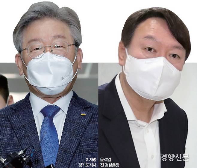 이재명 경기도 지사와 윤석열 전 검찰총장/연합, 사진공동취재단