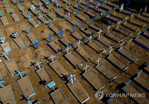 브라질의 코로나19 사망자 공동묘지 [AFP=연합뉴스자료사진]