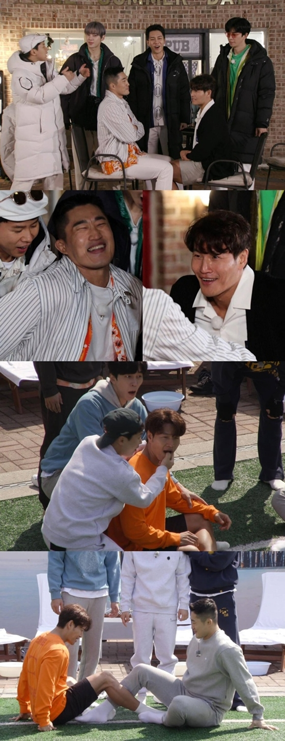 According to SBS on the 18th, SBS entertainment program All The Butlers will feature the big match of Trick the Movie: Psychotic Battle Royale Kim Jong-kook and UFC legend stungun Kim Dong-Hyun.In a recent recording, the two were embarrassed by the provocations of the members of All The Butlers, and they were struggling with their thighs for a while.In the match of the strongest players who can not measure the win or loss, the first winner is curious.Their big match continued into the next day, drawing attention with tighter tensions following the previous days game.In particular, Kim Dong-Hyun is said to have provoked Kim Jong-kook with a message such as I can make one by pressing my thigh?Kim Jong-kook then pressed his lips with his thumb to give the extreme pain, the official penalty of All The Butlers (?), and that he was surprised by the tremendous mental strength and strength of the scene, saying that he did not feel any pain despite being hit.