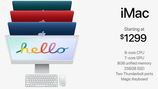 아이맥 24형 기본형 국내 가격은 169만원으로 책정됐다. (사진=애플)