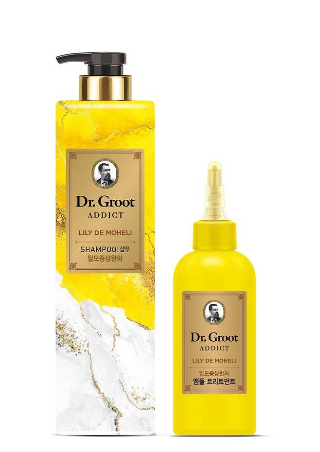 닥터 그루트 애딕트 샴푸 릴리 드 모헬리 - 약산성, 천연 유래 계면활성제를 써 가벼운 지성 두피와 비듬 있는 두피에 적합한 향기 좋은 샴푸. 탈모완화 기능성이지만 모발이 뻣뻣해지지 않는다. 680mL 4만원.