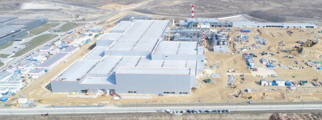 SKIET가 폴란드에 건설 중인 리튬이온 배터리 분리막 공장. /사진 제공=SKIET