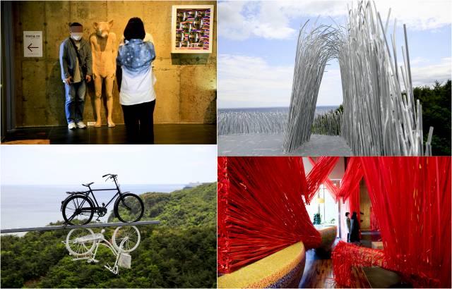 하슬라아트월드에 설치된 작품들은 관람객들의 호기심을 불러일으킨다.