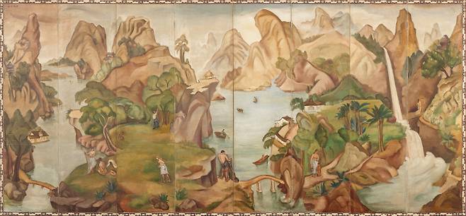 백남순, 낙원, 1937, 166x367cm