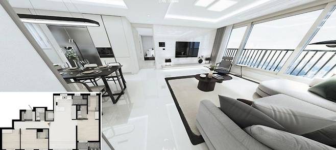 직방이 구현한 가상현실(VR) 모바일 모델하우스. /직방