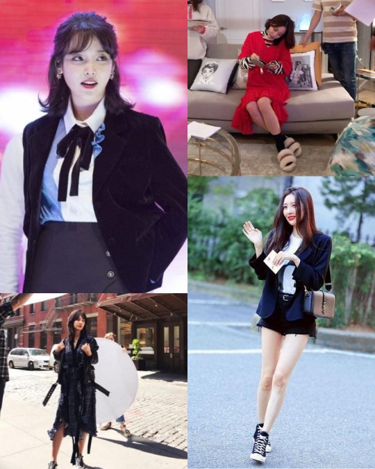 출처: 사진=(왼쪽 위부터 시계방향)럭키슈에뜨, 한예슬, 선미, 소녀시대 유리 인스타그램