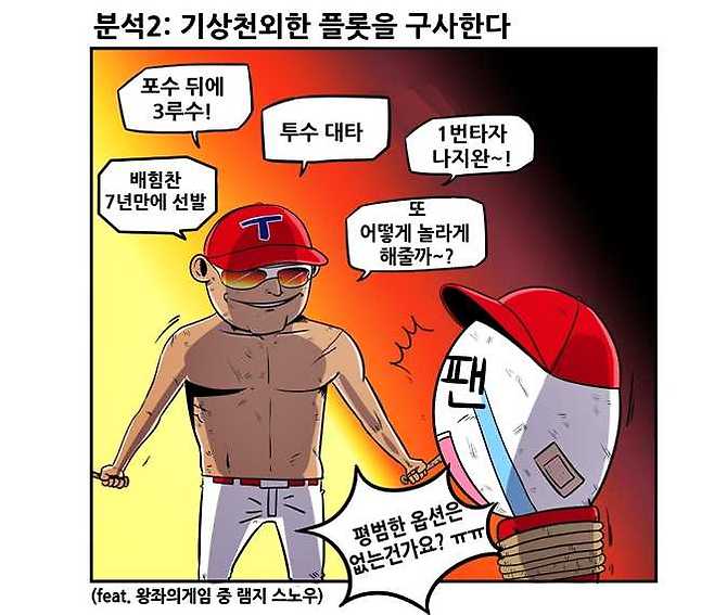 출처: [KBO 야매카툰] 김기태 감독과 '작가주의' 야구