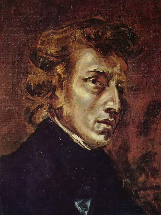 출처: Portrait of Frédéric Chopin by Eugène Delacroix, oil on canvas, 1838.