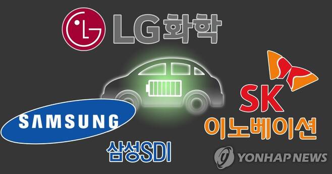 LG화학ㆍ삼성SDIㆍSK이노베이션 국내 배터리 3사 (PG) [권도윤 제작] 일러스트