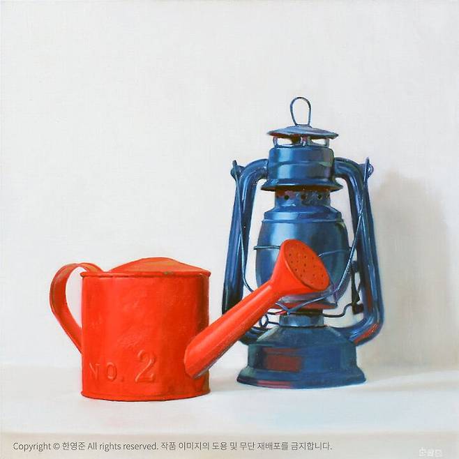 출처: 한영준 <White, Blue, Red> 캔버스에 유채, 50x50cm, 2018