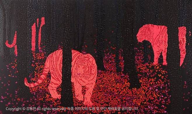 출처: 김용한 <Black forest> 캔버스에 아크릴 97x162cm (100호), 2012