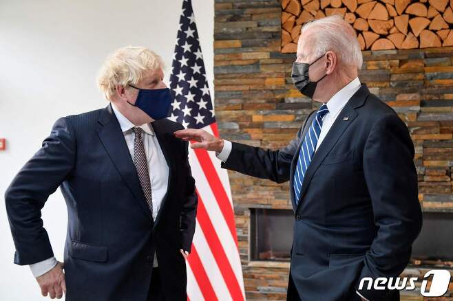 보리스 존슨 영국 총리(왼쪽)와 조 바이든 미국 대통령. © AFP=뉴스1