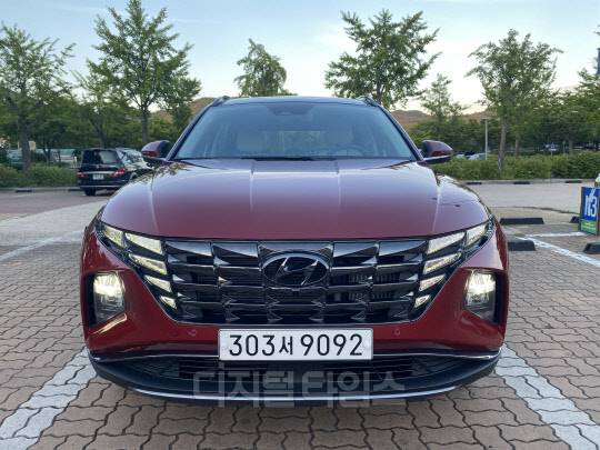 The all-new 투싼 가솔린 1.6 터보 인스퍼레이션 4WD 모델. <이상현 기자>
