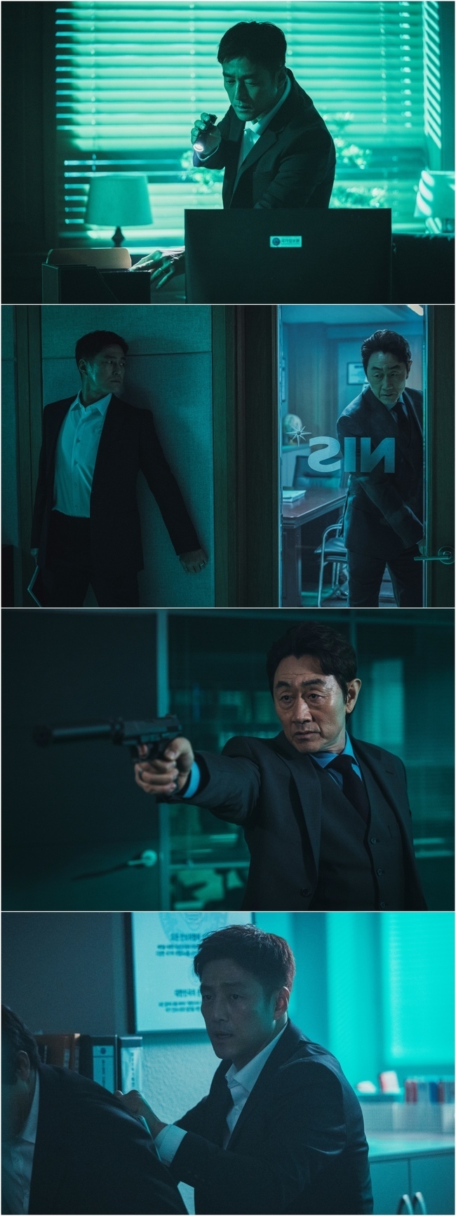 Ji Jin-hee and Heo Joon-ho station Daechi.The JTBC gilt drama Undercover (playplayplayed by Song Ja-hoon and Baek Cheol-hyun/directed by Song Hyun-wook) unveiled the scene where Limited Express (Ji Jin-hee) infiltrated the NIS on June 11.The only evidence to punish Lim Hyung-rak (Heo Joon-ho) is the whereabouts of the tablet PC.Limited Express, which barely survived the death threshold in the last broadcast, joined forces with Choi Yeon-su (played by Kim Hyun-joo).He secured a recording file containing the circumstances in which Lim Hyung-rak and Yoo Sang-dong (Son Jong-hak) planned the election manipulation, and Choi Yeon-su and the airborne office urgently searched the safe house of Lim Hyung-rak.The threat and counterattack of Lim Hyung-rak against Choi Yeon-sus declaration of war, I will make sure I pay for the price that touched my family, was stirred and the result of a fierce battle was expected.The move by Limited Express is unusual: The dangerous move by Limited Express, which was sneaked into the NISs keynote chief, is curious.He is looking for a tablet PC with the Smoking Gun of events related to Lim Hyung-rak. His eyes are moving in the dark and his fingers are full of urgency.Lim Hyung-raks silhouette, revealed in the subsequent photos, heightens tension.Lim Hyung-rak, who is slowly approaching the door, is in a state of dizzying the immediate crisis of Limited Express, which became a rat in the poison.But eventually two people in the Daechi station situation.Lim Hyung-raks life and angry eyes, which aim at the limited Express, add to their curiosity about their last confrontation.