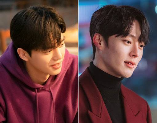 연기자 송강(왼쪽)과 장기용이 각각 주연하는 JTBC ‘알고있지만,’과 tvN ‘간 떨어지는 동거’로 연기력에 대한 비판을 받고 있다. 사진제공|JTBC·tvN