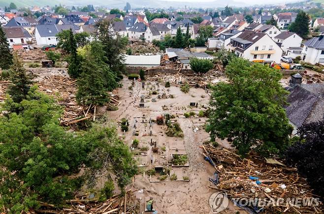 홍수 피해를 입은 독일