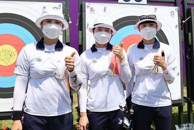 ▲ 한국 여자 양궁대표팀 선수들이 최상의 대진표를 받았다. ⓒ연합뉴스