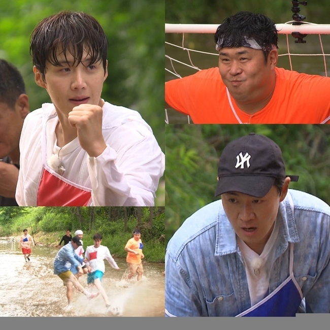 Members of 1 night and 2 days will have a history of superpowers.In the second story of KBS 2TV Season 4 for 1 Night 2 Days (hereinafter referred to as 1 night and 2 days) To the City House feature, the analog travel of six men who left for the Gyeongbuk Army with memories of summer vacation will be unfolded.Members of the popular group (Yeon Jung-hoon, Mun Se-yun, DinDin) and the traitor team (Kim Jong-min, Kim Seon-ho, Ravi) will compete in the Underwater Environment Football in a cool valley with a lunch double-decker mission.Kim Seon-ho said, Ravi, you can not lose!I have to win because I do not have a real desire to win. The other teams Mun Se-yun also said, Ha, me too! When the game begins, both teams will do their best from the tense nervous battle with the ace Yeon Jung-hoon and Kim Seon-ho to the fierce physical battle.Yeon Jung-hoon, who boasts infinite physical strength, goes through the valley ground regardless of attack and defense, and Kim Seon-ho, a Sun Striker, constantly tries to attack with excellent control ability.