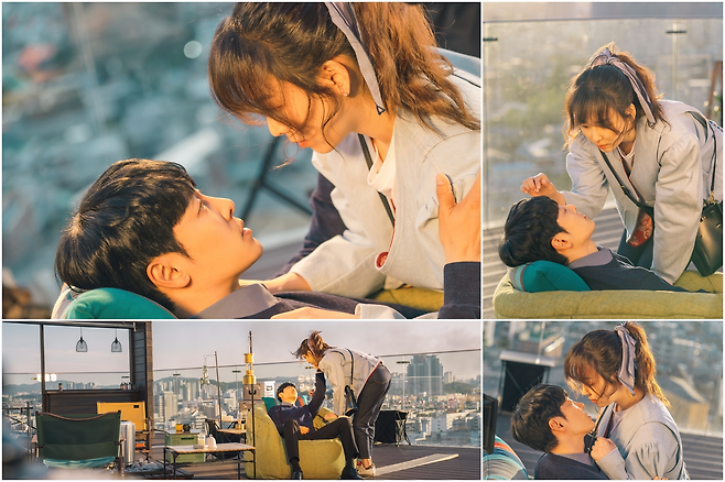 ‘너는 나의 봄’ 서현진, 김동욱 석양 키스를 예고했다.사진=tvN 제공