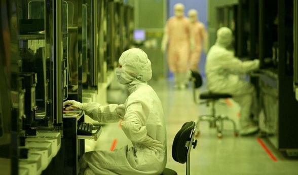 삼성전자 반도체 공장 내부 모습.
